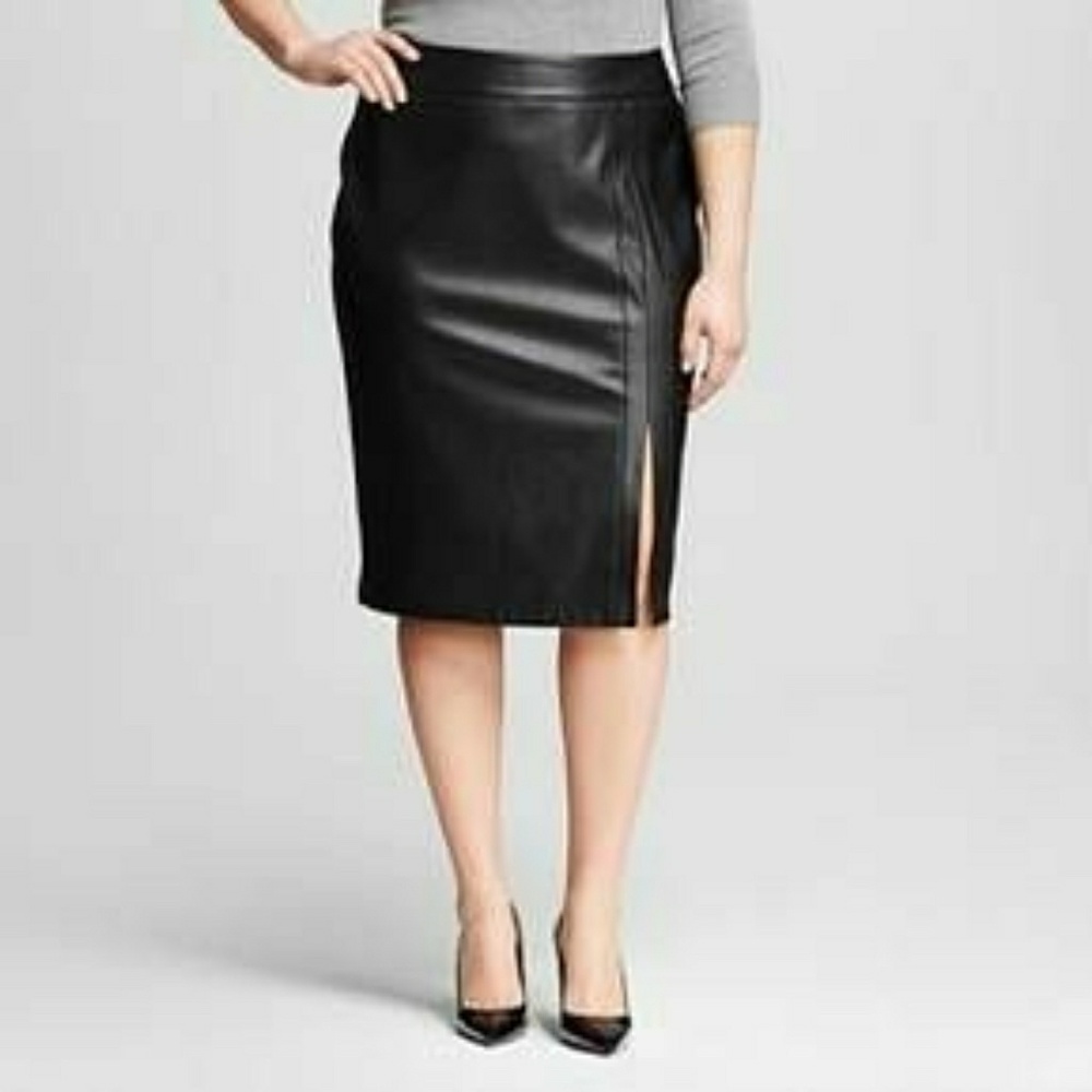 Leather Pencil Skirt (vegan)